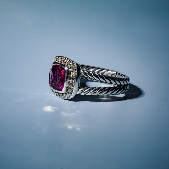 David Yurman 2011 pink tourmaline and diamond ring - Picture 4 of 4